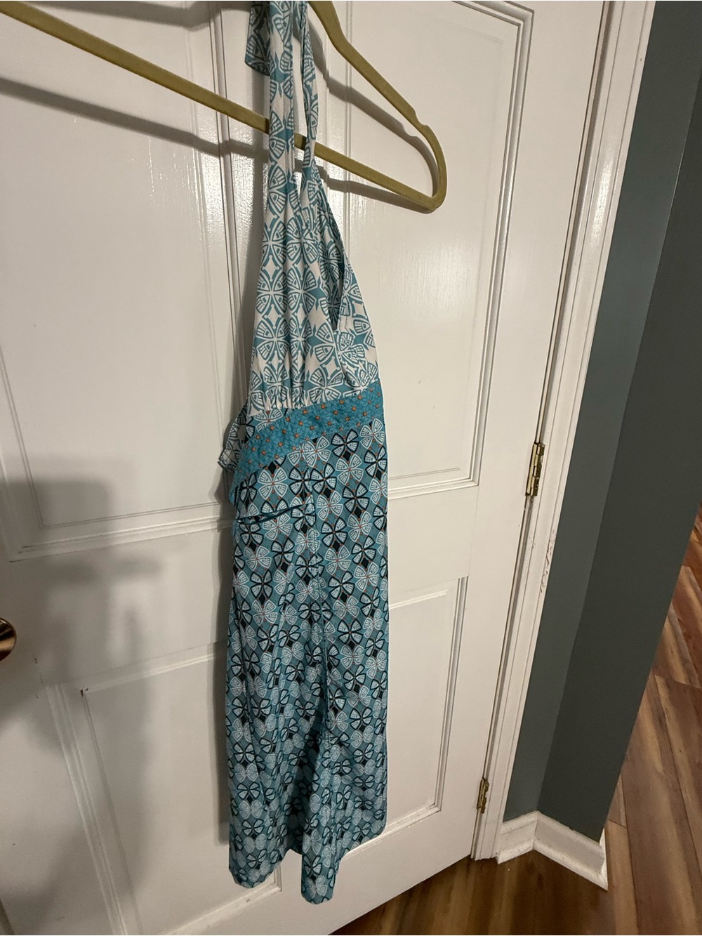 Athleta Blue Patterned Halter Maxi Dress - Picture 4 of 4